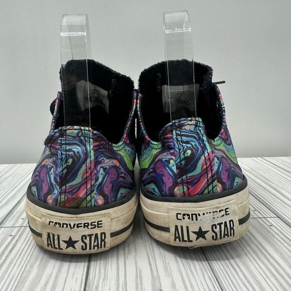 Converse Chuck Taylor All Star Oil Slick Sneakers Satin Blue Green Lace Up‎ 8 - Picture 5 of 8